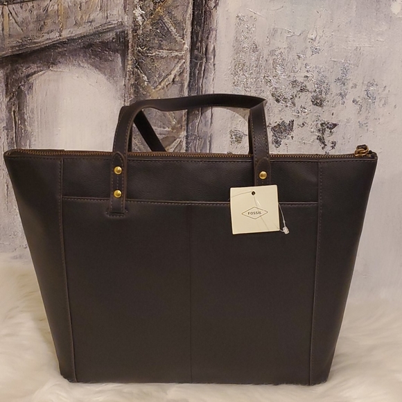 Fossil Ana black leather tote bag - Picture 6 of 16